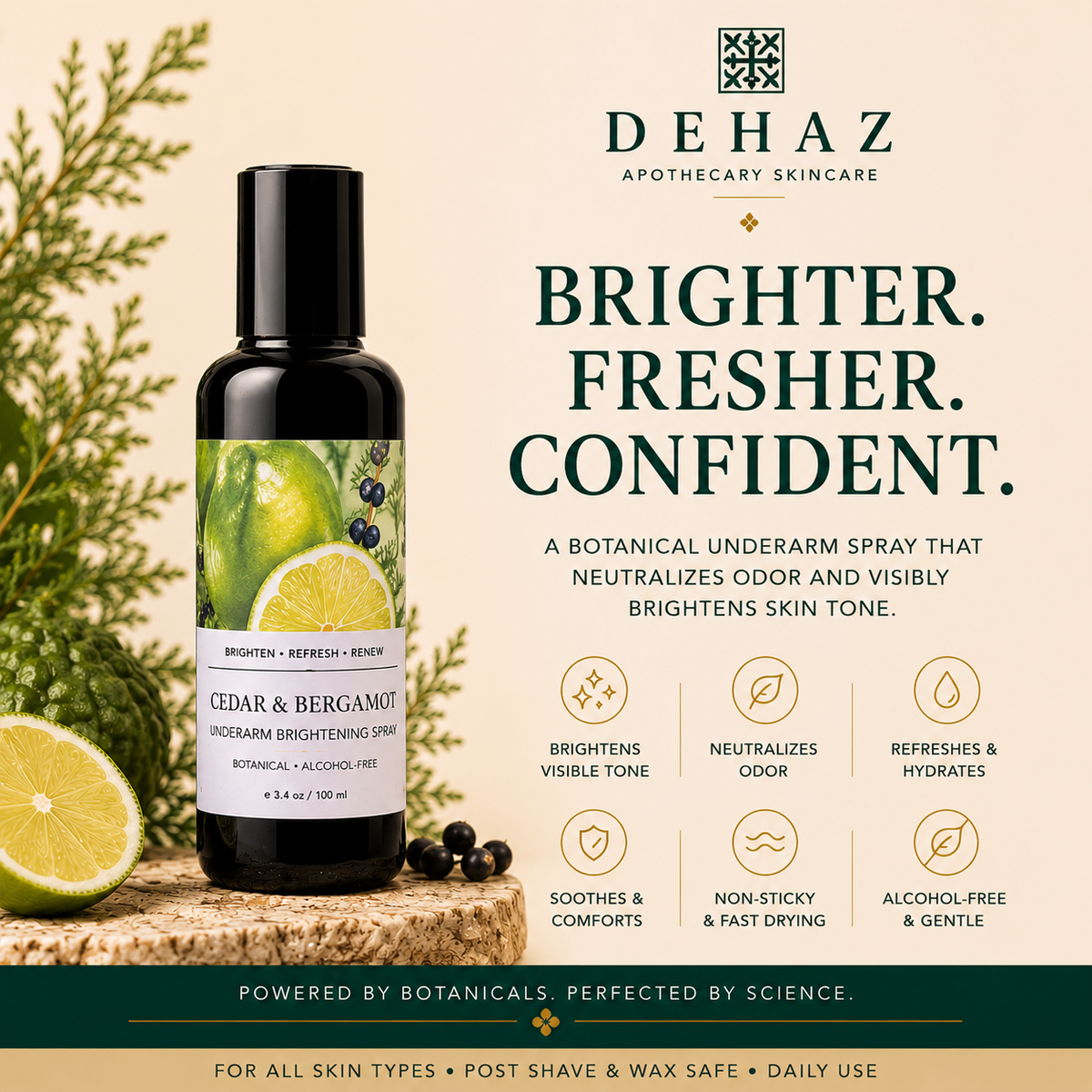 Cedar & Bergamot Underarm Correction Deodorant