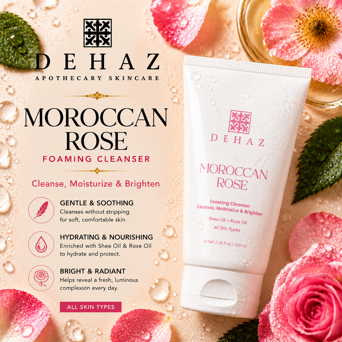 Moroccan Rose Foaming Oil Cleanser