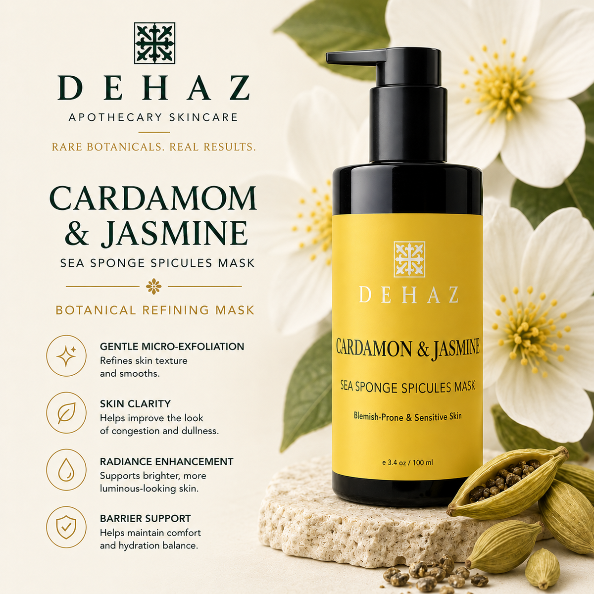 Cardamom & Jasmine Spicule Refining Mask