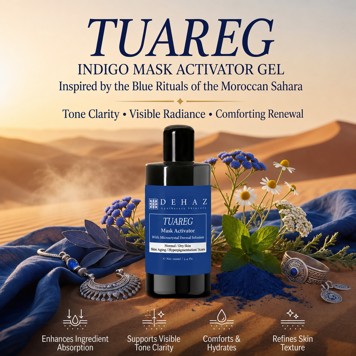 Tuareg Mask Activator with Microcrystal Infusion